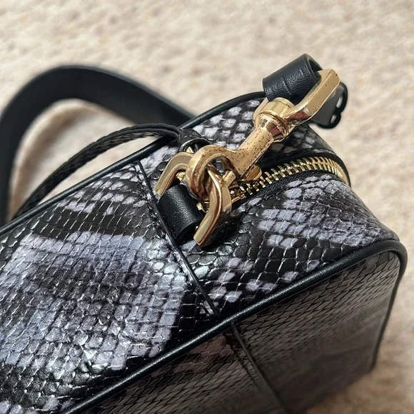 Anine Bing | Alice Crossbody Bag in Blue Python - Picture 3 of 9